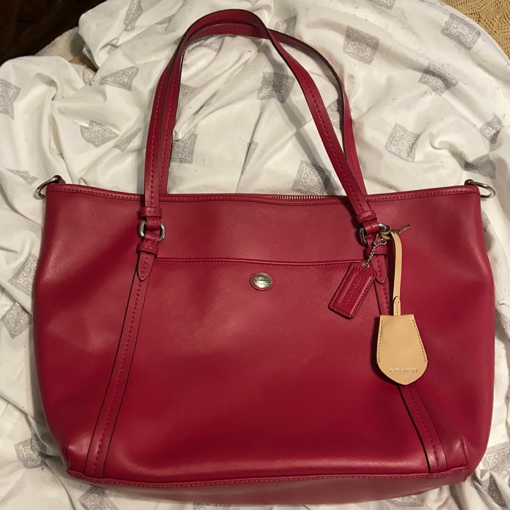 Red Coach bag